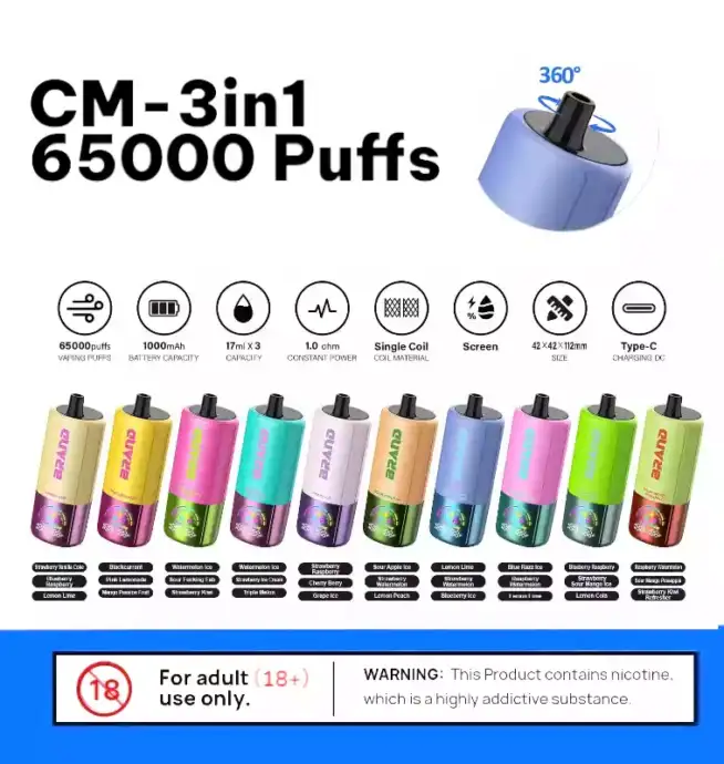 CM 3in1 65000 Puffs – Drei Aromen, ein Gerät – Bild 2