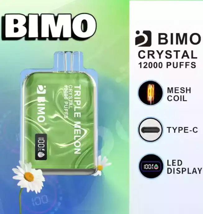 BIMO CRYSTAL 12000PUFFS ist eine wiederaufladbare Vape