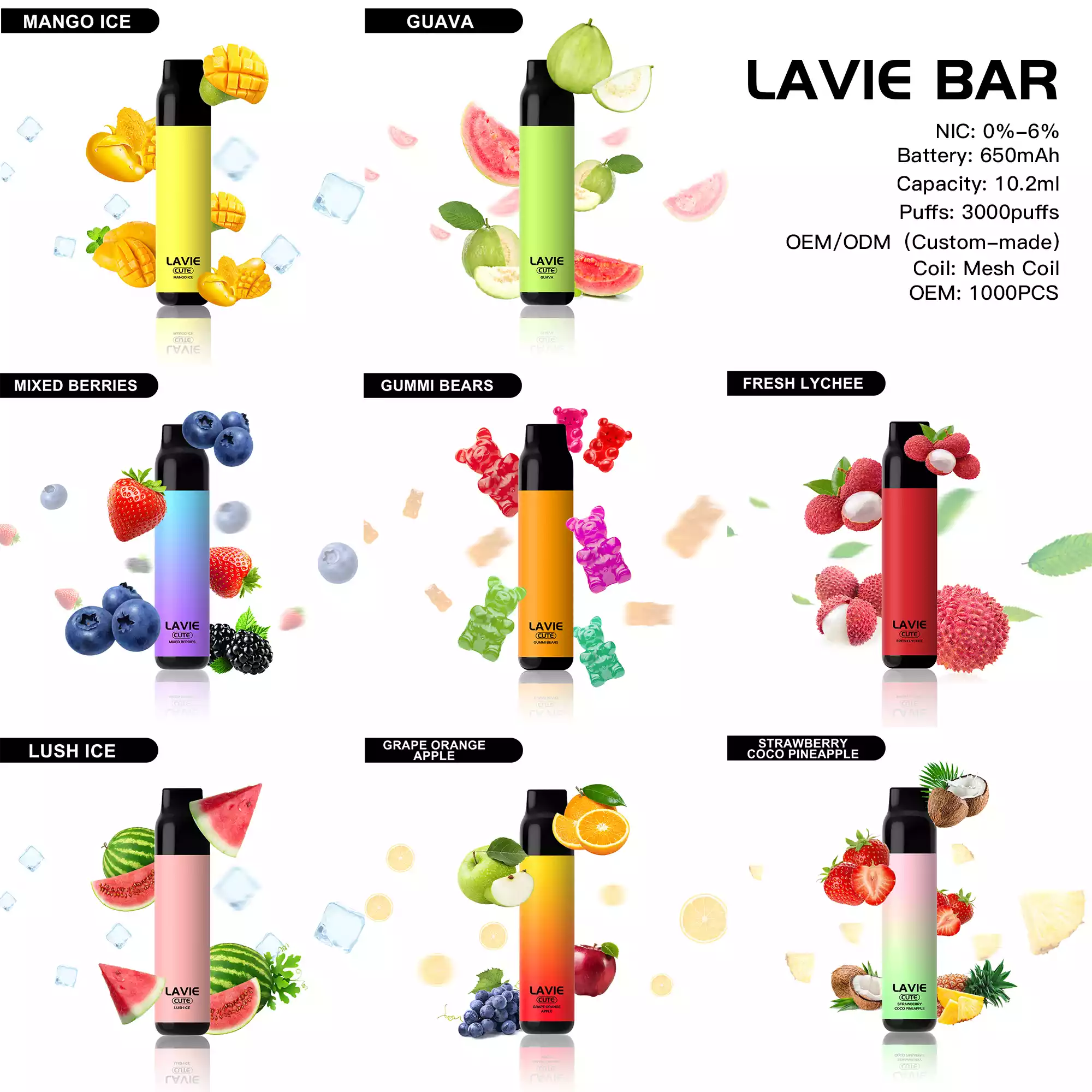 Lavie Cute 3000 Puffs – Kompakt Kraftvoll Frisch Vape