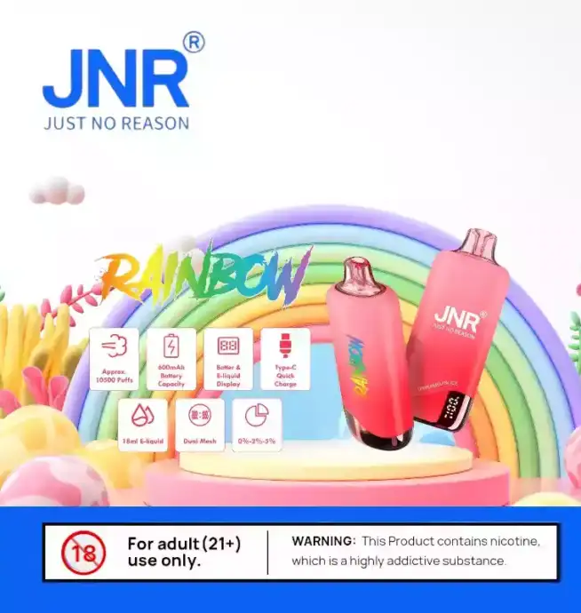 JNR Rainbow 10500 Puff – & intensiver Geschmack